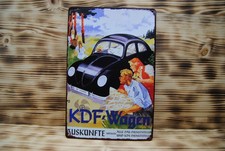 Blechschild KDF-Wagen VW Käfer WK2 Wehrmacht 30 x 20cm Volkswagen