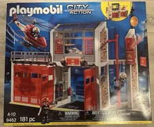 PLAYMOBIL  9462 Große Feuerwache Feuerwehr Hubschrauber Feuerwehrstation NEU