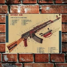 Blechschild Gewehr AKM