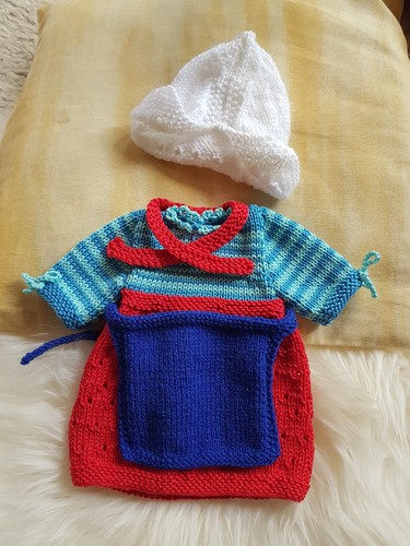 Puppenkleidung strick kleid - strick,,