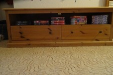 TV Schrank 150x54x42cm Massivholz Kiefer HiFi Lowboard