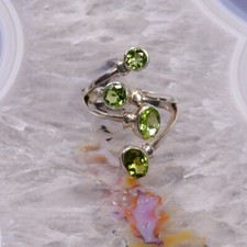 Peridot Ring, 925er Silber