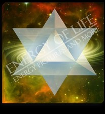 LEINWANDBILD MERKABA – LUFTIG UND KLAR 1m x 1m Heilige Geometrie