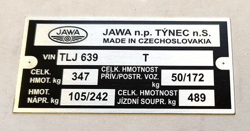 Rahmenplakette typenschild - rahmenplakette,