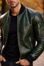 Herren Bomberjacke aus echtem