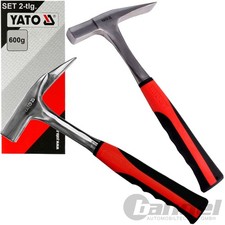 2x YATO PROFI MAURERHAMMER LATTHAMMER 600g DACHDECKHAMMER ZIMMERMANNSHAMMER