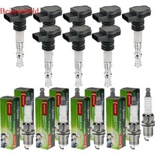 8x MAXGEAR Zündspule + DENSO Zündkerze für BMW 3er Compact E46 316 TI