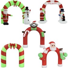 Weihnachtsbogen Türbogen XXL LED Beleuchtet Weihnachtsmann Aufblasbarer Deko