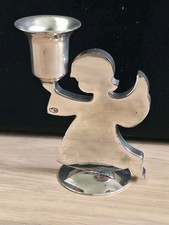 Kerzenhalter Engel Weihnachten FINK - massiv und versilbert - 10cm