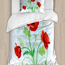 Blumen Bettwäsche Set Mohn