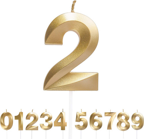Geburtstag zahl kerzen gold - geburtstag,