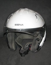 Motorradhelm  Sena Outrush R Bluetooth Klapphelm mit Intercomsystem (Weiß ,XL)