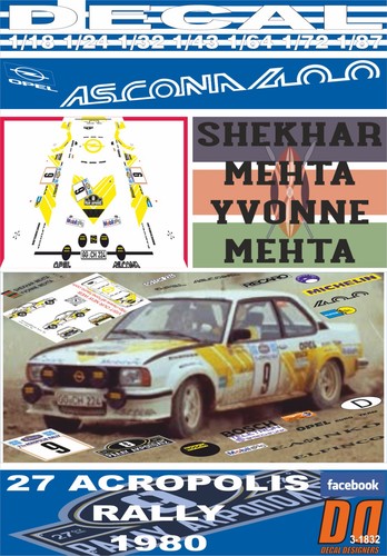 Decal opel ascona 400 mehta - opel,