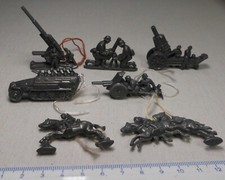 Konvolut 7 Modelle Figuren WHW Kunststoff Artillerie Kavallerie 30er Jahre /38