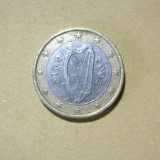 1 Euro Münze 2002 Irland - Harfe