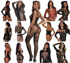 Damen Body Fishnetz Dessous