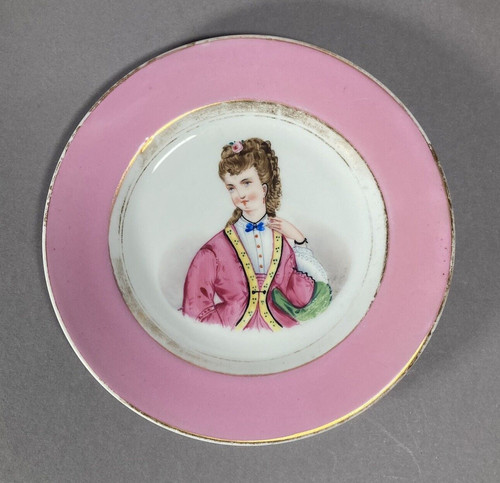 Biedermeier teller handbemalt - biedermeier,
