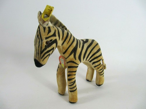 Steiff zebra samt - samt, 60er