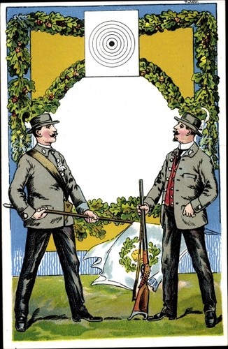 Litho zwei schützen - zwei,