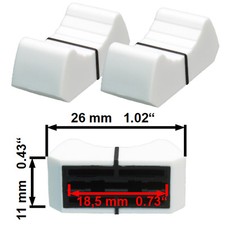 Sifam 2 Faderknopf WEISS 18,5mm Fadercaps Faderkappen Caps  Mischpulte Mixer