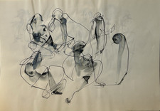 Akte Frauen Tusche Zeichnung