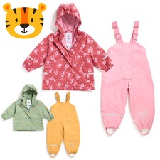 Kinder Regenanzug gefüttert Jungen Mädchen Regenhose Regenjacke Matschanzug