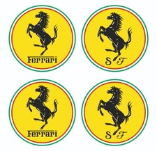 Ferrari Aufkleber 4X6cm Sticker Logo Tuning Wasser Dicht Wärme Schutz Wetterfest