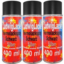 Hitzebeständiger Thermolack 3 x Spraydosen 400ml Schwarz bis 450'C Bremssattel
