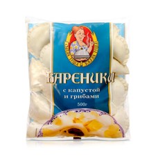 Wareniki, Teigtaschen, mit Kraut-und Pilzfüllung,  Sytaja Tescha, 500 g Вареники