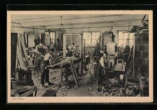 Ansichtskarte Berlin-Tegel, Knaben-Erziehungsheim Grünes Haus, Tischlerei 