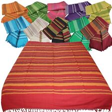 Tagesdecke Bettüberwurf 100% Baumwolle 210x240 XL Gewebt Nepal Wohndecke Decke