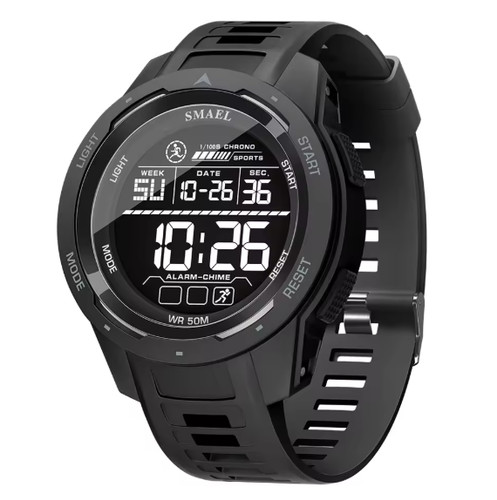 Herren digitaluhr sport - digitaluhr, 50m