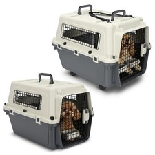 Pet Transportbox Hundetransportbox für Katze und Hund mit Rädern bis 10/17,5 kg