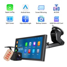 Drahtlos CarPlay Android Auto Tragbar 10" IPS Autoradio Bluetooth GPS Navigation