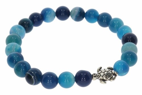 Achat blau kugel 8mm - ,