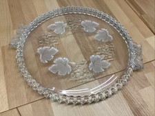 Tortenplatte Walther Glas Mit Weinreben Weinblätter Sehr Gut Erhalten