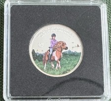 PFERD - KOLORIERT - SILBER MEDAILLE - SILBERBARREN - RAR