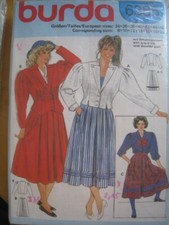 Burda 6385 Schnittmuster - Rock & Jacke/Bluse - Gr. 34 - 46