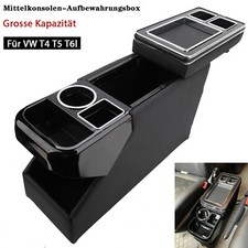 Mittelkonsole Staufach Für VW T4 T5 T6 Multivan Console Opel Toyota Schwarz DHL