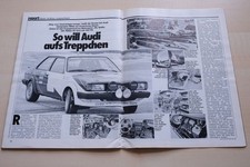 Rallye Racing 04/1979 Audi 80 GLE Rallye Gruppe 2 mit 160PS in einer seltenen Vo
