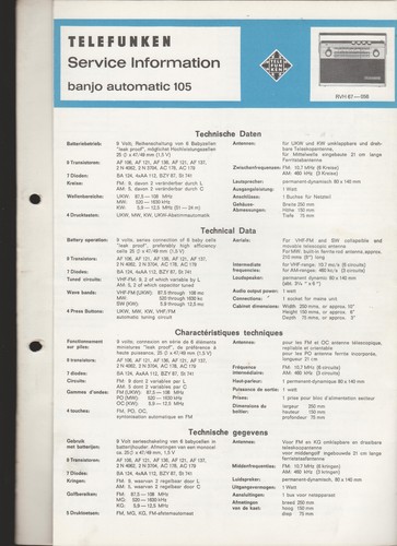 Telefunken banjo 105 - telefunken,