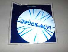 FC SCHALKE 04 Aufkleber Glück Auf! 8,5 cm 3D-Effekt blau-weiß Neu,OVP,Lizenz