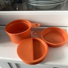 Tupperware Messbecher Set 3 teilig Maßliebchen 25ml, 50ml,100 ml,250ml Orange