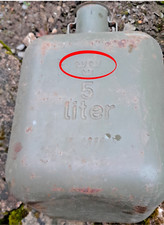 5 L Blechkanister Reservekanister Kanister Kraftstoffbehälter Schweden Armee !