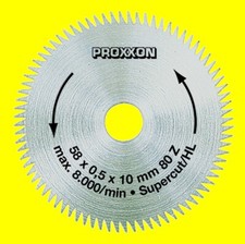 PROXXON 28014 Kreissägeblatt Super Cut 80Z Ø58mm Wechselzahnung KS230 FKS FET