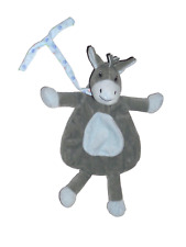 WIE NEU * * Ergee Kik ESEL Pferd grau blau Schnuffeltuch Schmusetuch Kuscheltuch