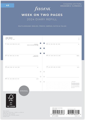 Filofax kalender einlage - kalender,
