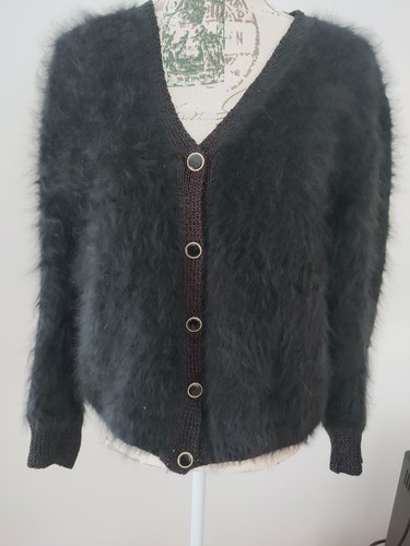 Strickjacke gilet angora fuzzy - gilet,