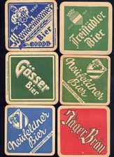 12 alte Bierdeckel Österreich