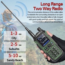 Baofeng UV-21 Pro V2 Funkgerät Tri-Band Ham Zwei-Wege-Radio Langstrecke 5R
